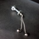 Plug ø30mm with insert 3 balls and chain