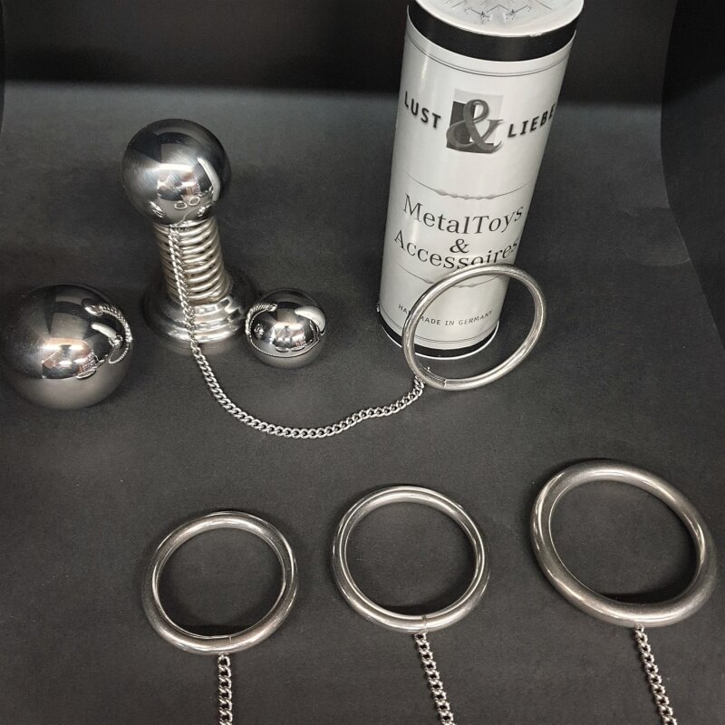 penisring mit kugel Massiver Cockring aus Edelstahl, mit Kugel, Ø22- 45mm main image 1