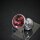 Jewel Plugs Aluminium mit Straßstein - Rose 30mm